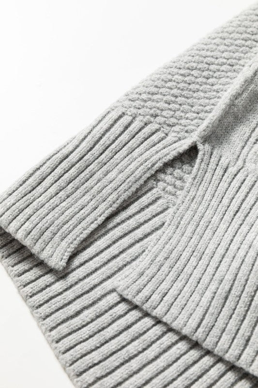 Sofia Ribbed Trim Loose Sweater