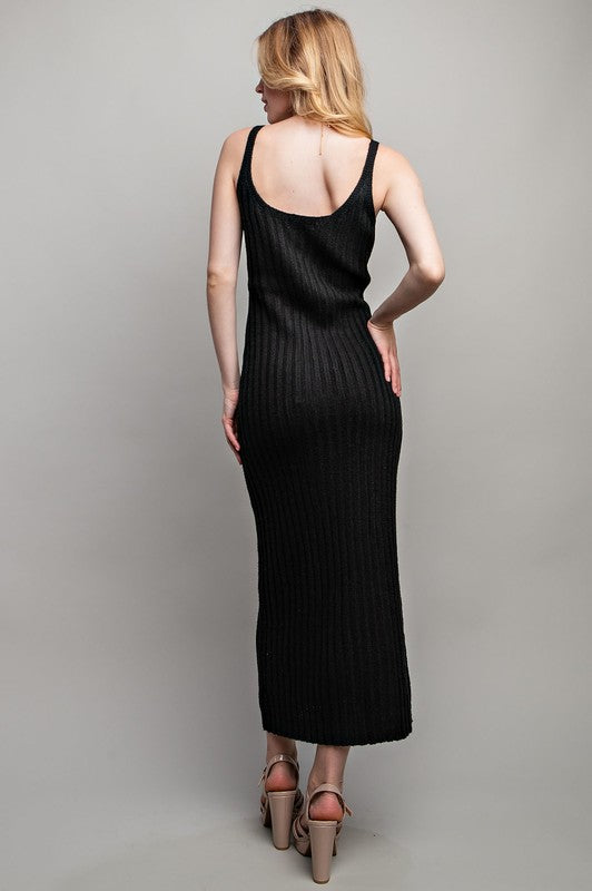 Ribbed Knit Maxi Dress