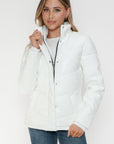 Snobbish Pocketed Zip Up Turtleneck Puffer Jacket