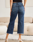 RFM Full Size Tummy Control High Waist Raw Hem Jeans