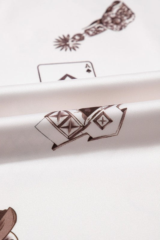 Western Lace Trim High Waist Maxi Skirt