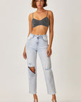 RISEN High Rise Distressed Relaxed Jeans