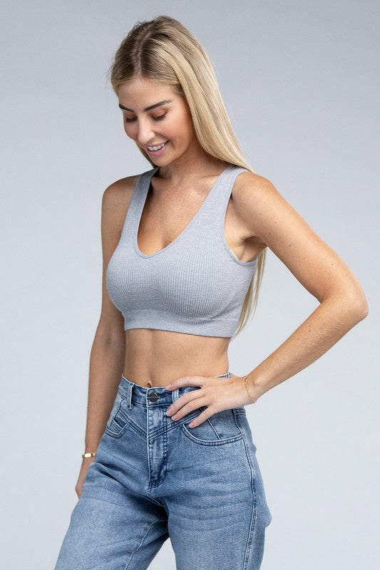 Ribbed Cropped Tank Top