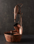Rustic Metal Fountain with Duck and Watering Can 33"H