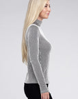 Zenana Ribbed Turtle Neck Long Sleeve Top