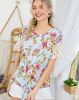 e Luna Floral Boxy Top