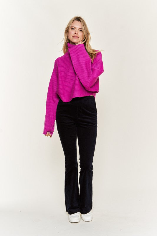 Jade By Jane Mock Neck Wide Sleeve Top PLUS