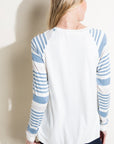 e Luna PLUS Engineering Striped Mix Top