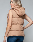 Snobbish Snap and Zip Closure Hooded Vest