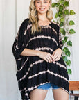 Jade By Jane Striped Tie Dye Round Neck Tunic Plus