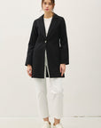 Be Cool Single Button Long Sleeve Coat with Pockets