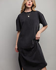 Vented Heavy Cotton Washed Dress