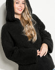 e Luna Fuzzy Faux Fur Oversized Sweatshirt