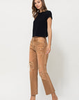 VERVET by Flying Monkey High-RIse Straight Crop Jeans