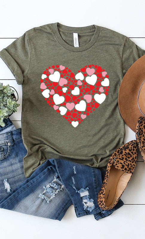 Multiple Heart Graphic Tee PLUS