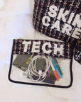 Tech Clear Pouch - Black Tweed - My Pampered Life Seattle