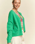 Davi & Dani Open Front Drop Shoulder Cardigan