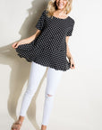 e Luna Polka Dot Tunic Top