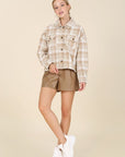 Lilou Plaid Short Shacket with Pockets