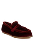 Bastian Fur Detail Velvet Loafers