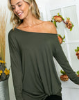 e Luna PLUS Solid One Shoulder Top