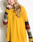 e Luna PLUS Cozy Colorblock Top