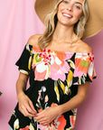 e Luna Floral Off Shoulder Top