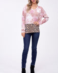 e Luna PLUS Cloud Tie Dye Cheetah Boxy Top