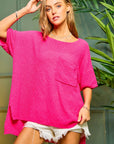 Davi & Dani Round Neck 3/4 Sleeve Top - Online Only