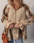 Floral Patchwork Ruffle Shacket | Cottagecore Layering
