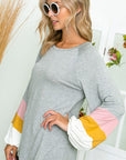 e Luna PLUS Solid Colorblock Top