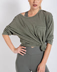 Mineral Washed Long Sleeve Top - My Pampered Life Seattle