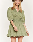 Jade by Jane Eyelet Detail 3/4 Sleeve Dress