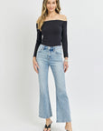 RISEN Full Size High Rise Ankle Flare Jeans