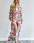 Davi & Dani Printed Long Sleeve Loose Kimono - Online Only