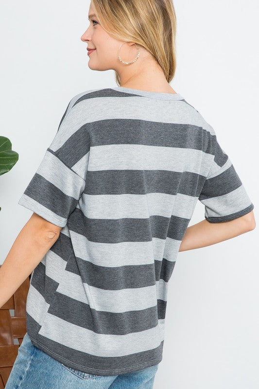 e Luna PLUS Striped Basic Top