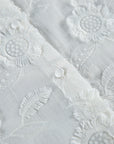 Embroidered Cotton Shirt & Shorts Two-Piece Set