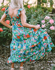 Floral Sleeveless Ruffle Tiered Maxi Dress