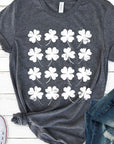 Distressed Clover Grid Graphic Tee