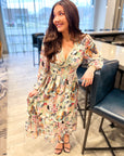 Happy Hour Multi Colored Print Maxi Dress