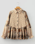 Floral Patchwork Ruffle Shacket | Cottagecore Layering