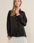 Light Satin Button Down Shirt