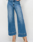 Risen Full Size High Rise Wide Leg Jeans