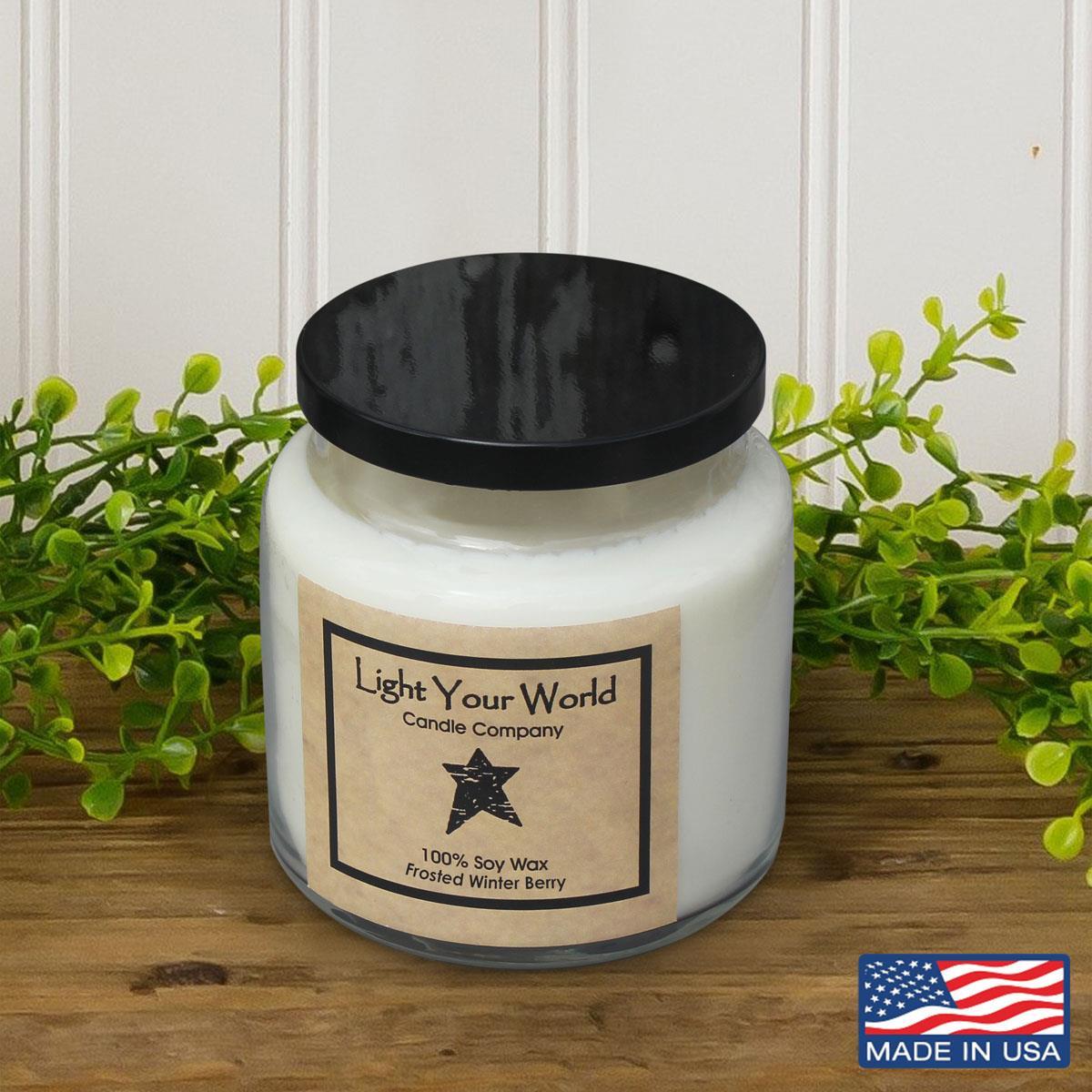 Audrey&#39;s Super Scented Soy Frosted Winter Berry Candle - 16 oz.