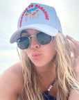 Welcome to Paradise - White Vintage Trucker Hat - My Pampered Life Seattle
