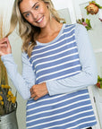 e Luna Striped Long Sleeve Top