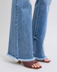 Judy Blue Full Size Raw Hem High Rise Bootcut Jeans