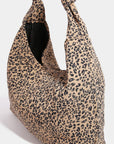 Fame Leopard Knotted Strap Shoulder Bag