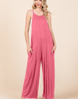 Culture Code Full Size Sleeveless Wide Leg Jumpsuit with Pockets