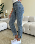 Judy Blue Full Size High Waist Cuff Hem Skinny Jeans